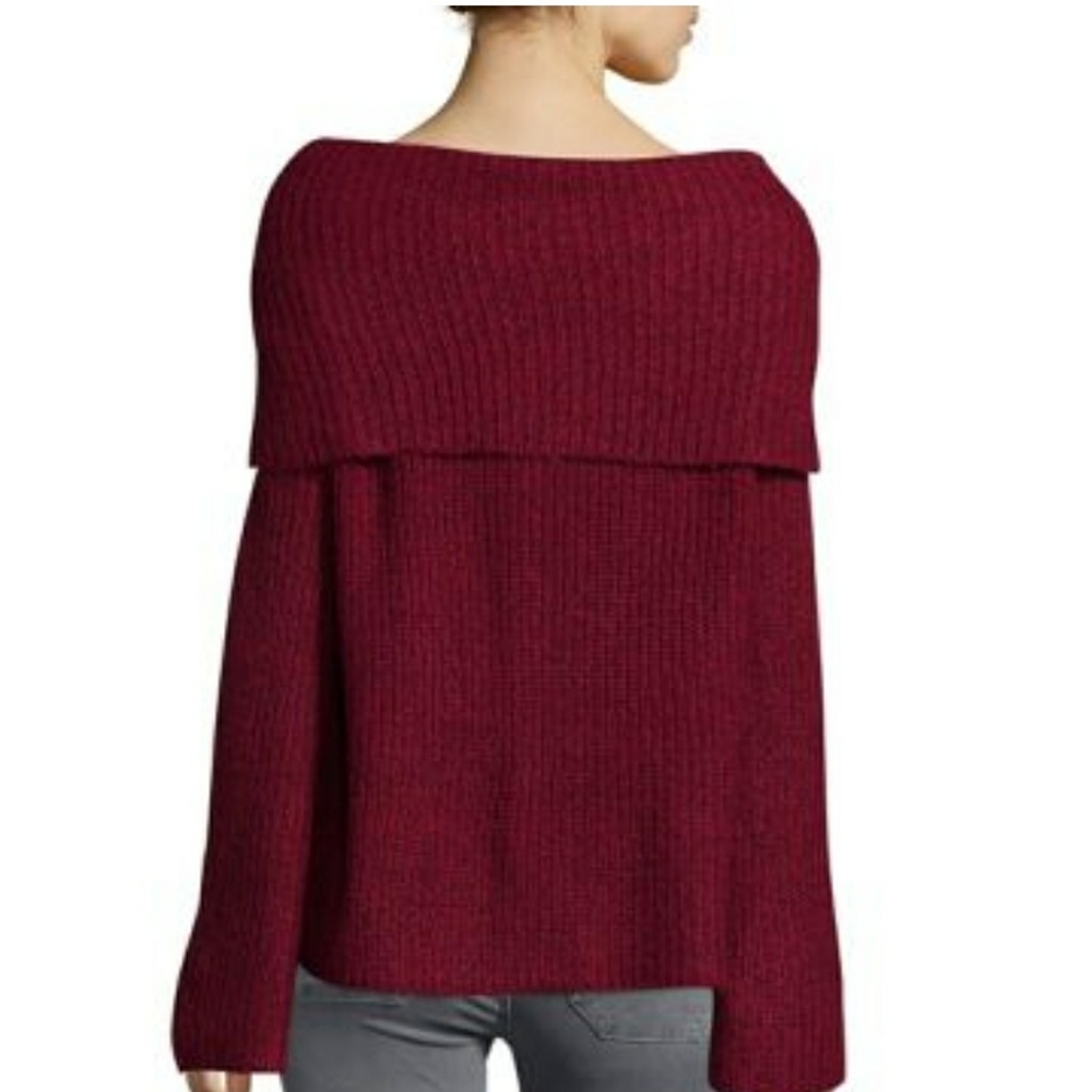 Ribbed off the shoulder sweater